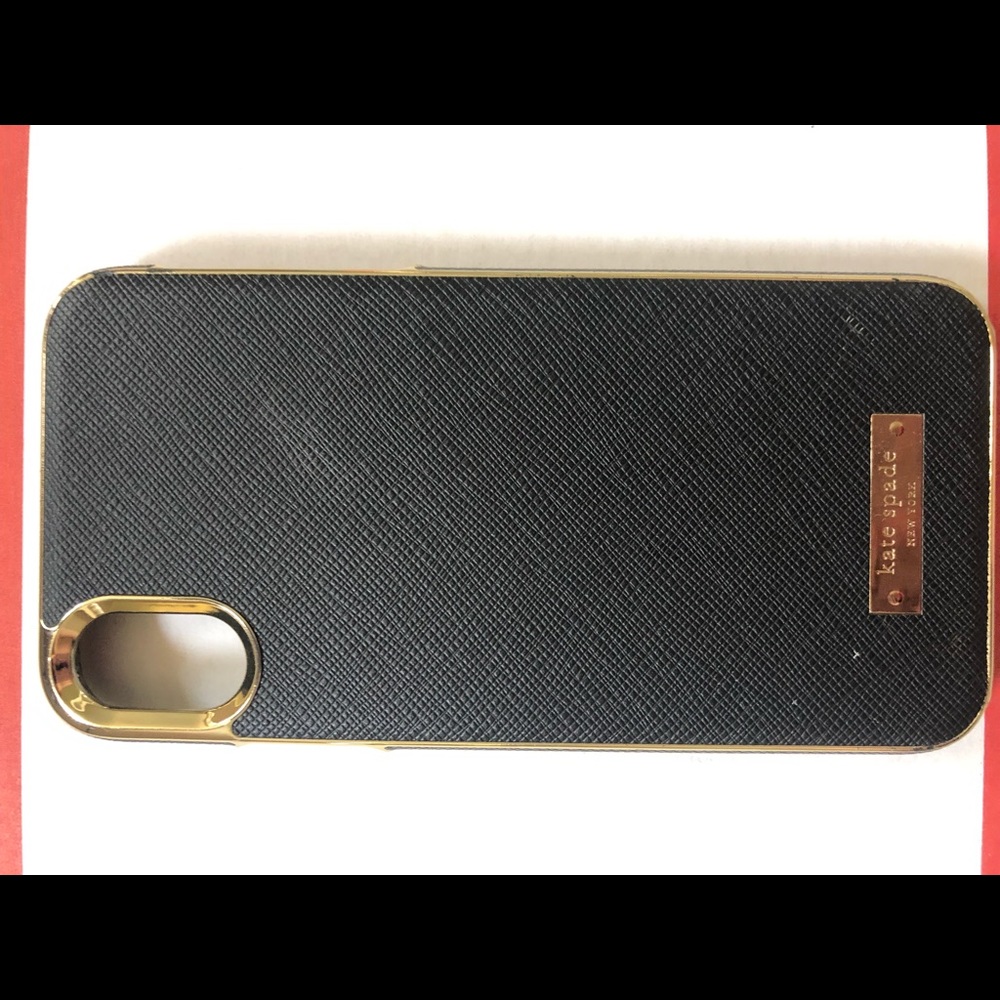 Kate Spade matte black and gold iPhone 10/X case